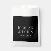 Jocelyn Black Modern Wedding Geschenktütchen (Vorderseite)