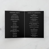 Jocelyn Black Modern Wedding Programm (Innenseite)