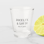 Jocelyn Modern Wedding Schnapsglas (Vorderseite)