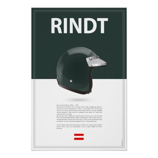 Jochen Rindt Helmet Poster (Vorderseite)