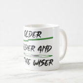 Jochnachricht über Altersgrafiken und Wörter Kaffeetasse (VorderseiteRechts)