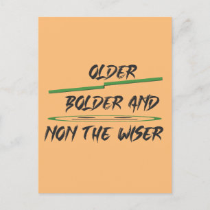 Jochnachricht über Altersgrafiken und Wörter Postkarte