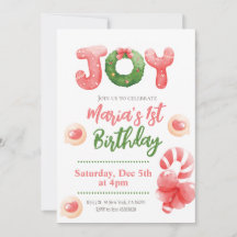 JoChristmas 1. Geburtstag Einladung