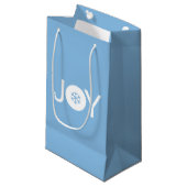 JoChristmas Blue Gift Bag Kleine Geschenktüte (Vorderseite Schrägansicht)