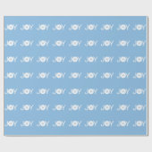 JoChristmas Blue Wrapping Paper Geschenkpapier (Flach)