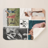 JoChristmas Familie Foto Collage Xmas Sherpadecke (Vorderseite (Horizontal))