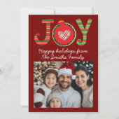 JoChristmas Family Snowflakes Pattern Feiertagskarte (Vorderseite)