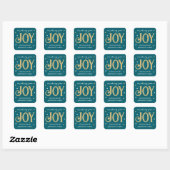 JoChristmas Festive Typografie Individuelle Name A Quadratischer Aufkleber (Blatt)