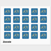 JoChristmas Festive Typografie Individuelle Name B Quadratischer Aufkleber (Blatt)