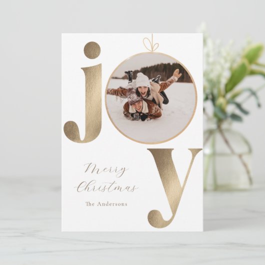 JoChristmas Foto Weihnachtskarte Feiertagskarte (Stehend Vorderseite)