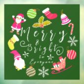 JoChristmas Green Fensteraufkleber (Blatt 3)