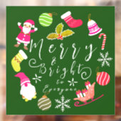 JoChristmas Green Fensteraufkleber (Blatt 2)