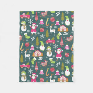 JoChristmas Green Fleecedecke