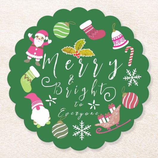 JoChristmas Green Untersetzer (Vorderseite)