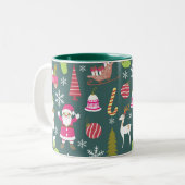 JoChristmas Green Zweifarbige Tasse (Vorderseite Links)
