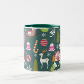 JoChristmas Green Zweifarbige Tasse (Mittel)