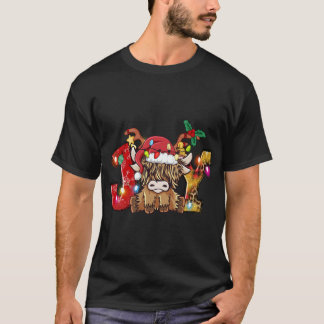 JoChristmas Highland Kuh landwirtschaftlichen Baue T-Shirt