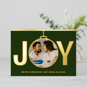 JoChristmas Holiday Pregnancy Ankündigung Gold (Stehend vorne)