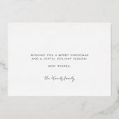 JoChristmas Inspiration Foto Gold Folien Feiertagskarte (Rückseite)