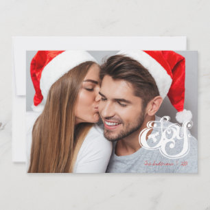 JoChristmas Monogram Holiday Foto Card Feiertagskarte