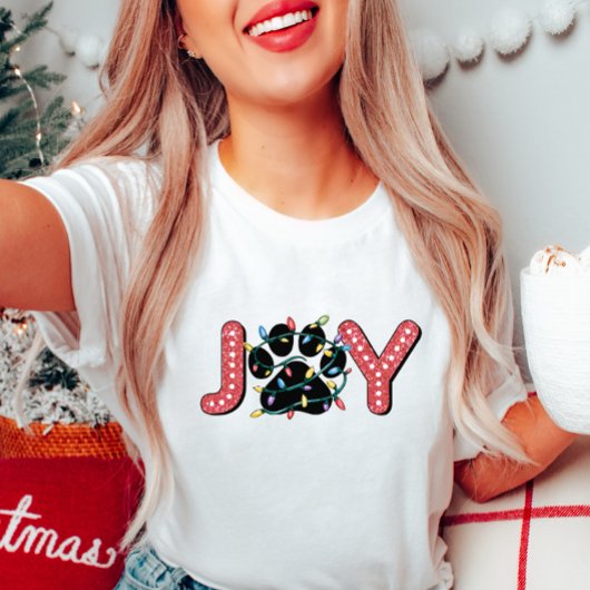 JoChristmas Paw Print T - Shirt