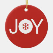 JoChristmas Red Keramik Ornament (Vorne)