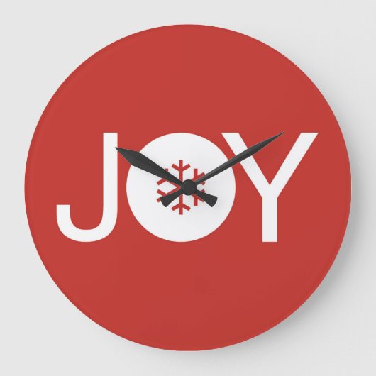 JoChristmas Red Large Clock Große Wanduhr (Vorderseite)