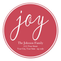 JoChristmas Round-Rücksendeadresse-Label
