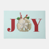 JoChristmas Sand Dollar Holly Berries Küste Fußmatte (Vorderseite)