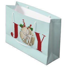 JoChristmas Sand Dollar Holly Berries Küste Große Geschenktüte