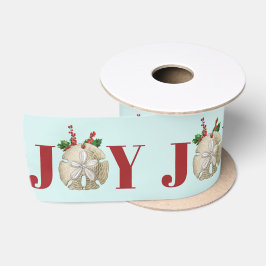 JoChristmas Sand Dollar Holly Berries Küste Satinband