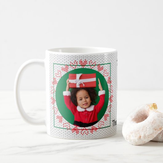 JoChristmas Sweater Foto Kaffeetasse (Mit Donut)