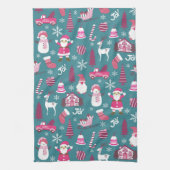 JoChristmas Turquoise Geschirrtuch (Vertikal)