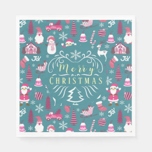 JoChristmas Turquoise Serviette