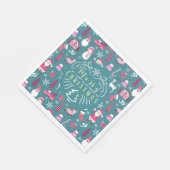 JoChristmas Turquoise Serviette (Ecke)