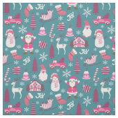 JoChristmas Turquoise Stoff (Muster)