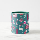 JoChristmas Turquoise Zweifarbige Tasse (Mittel)