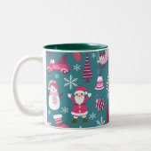 JoChristmas Turquoise Zweifarbige Tasse (Links)