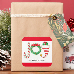 JoChristmas Watercolor Stickers