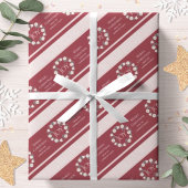 JoChristmas Wreath Burgundy Personalisiert Geschenkpapier