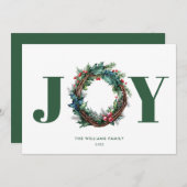 JoChristmas Wreath Floral Feiertagskarte (Vorne/Hinten)