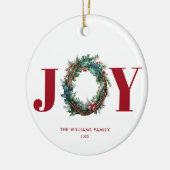 JoChristmas Wreath Floral Keramik Ornament (Links)