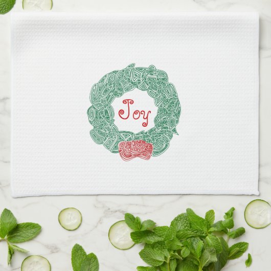 JoChristmas Wreath Geschirrtuch (Gefaltet)