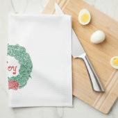 JoChristmas Wreath Geschirrtuch (Viertel Falte)