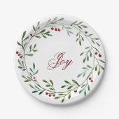 JoChristmas Wreath Plate Pappteller (Vorderseite)