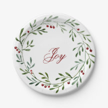 JoChristmas Wreath Plate