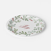JoChristmas Wreath Plate Pappteller (Schrägansicht)