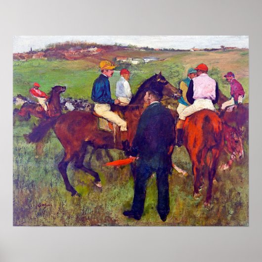Jockey and Horse (Before the Race), Edgar Degas Poster (Vorne)