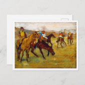 Jockey and Horse (Before the Race), Edgar Degas Postkarte (Vorne/Hinten)