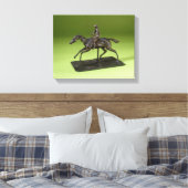 Jockey auf dem Pferd (Bronze) Leinwanddruck (Insitu (Schlafzimmer))